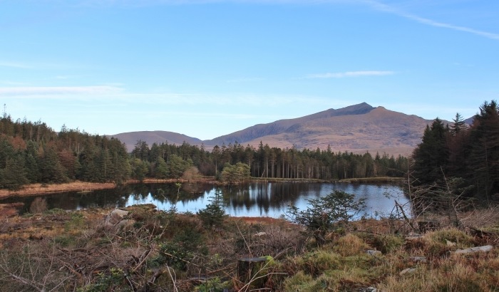 View over Llyn Llywelyn to Snowdon
